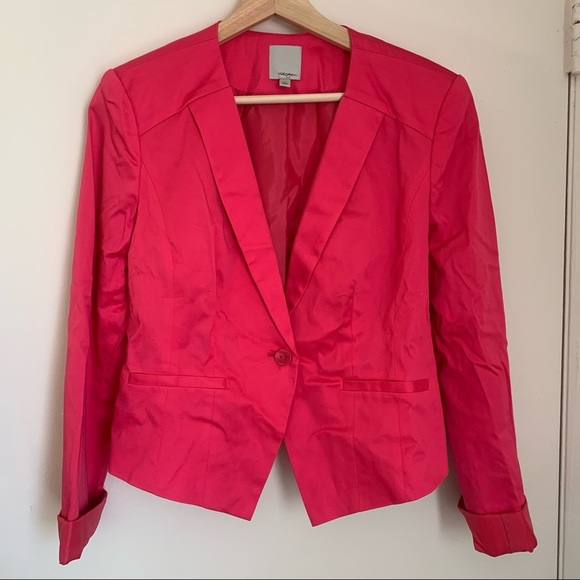 NWT Halogen Bright Pink One-button Blazer - Picture 1 of 3